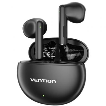 Auriculares Bluetooth Vention ELF 06 NBKB0 com caixa de carregamento/ Autonomía 6h/ Pretos