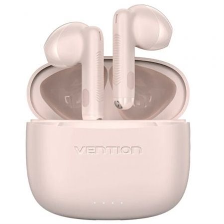 Auriculares Bluetooth Vention ELF E03 NBHP0 com caixa de carregamento/ Autonomía 6h/ Rosa