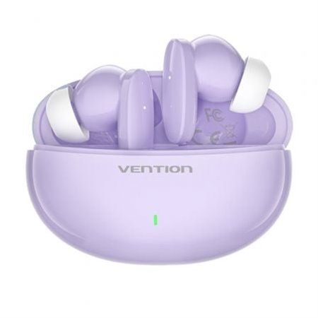 Auriculares Bluetooth Vention NBFV0 com caixa de carregamento/ Autonomía 7h/ Violetas