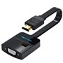 Cabo Conversor Vention 74345/ HDMI Macho/ VGA Fêmea - Jack 3.5 Fêmea/ 15cm/ Preto