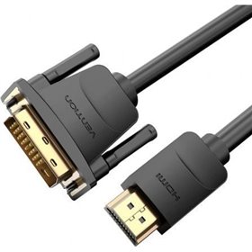 Cabo Conversor Vention ABFBH/ DVI Macho - HDMI Macho/ 2m/ Preto