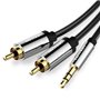 Cabo Estéreo Vention BCFBF/ Jack 3.5 Macho - 2x RCA Macho/ 1m/ Preto