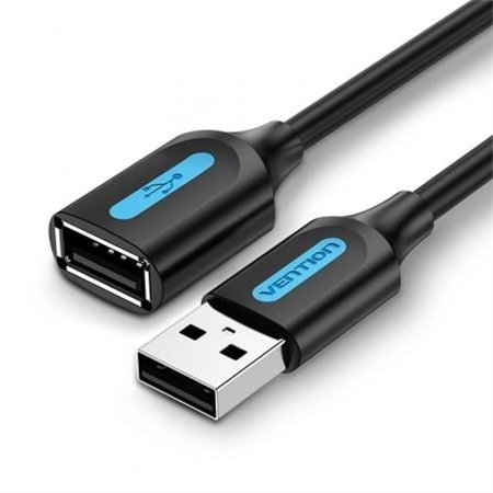 Extensão USB 2.0 Vention CBIBF/ USB Macho - USB Fêmea/ 480Mbps/ 1m/ Preto