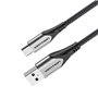 Cabo USB 2.0 Tipo-C Vention CODHC/ USB Macho - USB Tipo-C Macho/ Até 60W/ 480Mbps/ 25cm/ Cinza