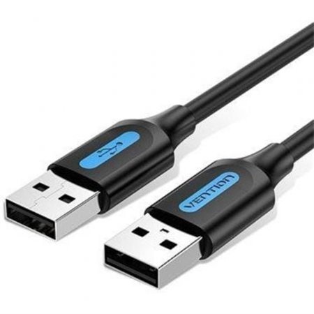 Cabo USB 2.0 Vention COJBC/ USB Macho - USB Macho/ 480Mbps/ 25cm/ Preto