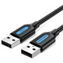 Cabo USB 2.0 Vention COJBC/ USB Macho - USB Macho/ 480Mbps/ 25cm/ Preto