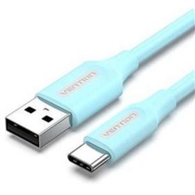 Cabo USB 2.0 Tipo-C Vention COKSF/ USB Tipo-C Macho - USB Macho/ Até 60W/ 480Mbps/ 1m/ Azul