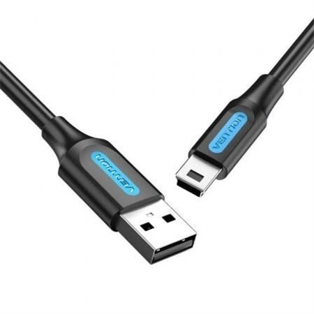 Cabo USB 2.0 Vention COMBF/ USB Macho - MiniUSB Macho/ Até 10W/ 480Mbps/ 1m/ Preto