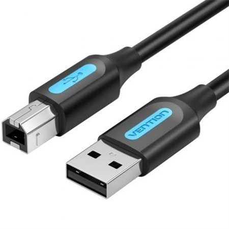 Cabo USB 2.0 Impressora Vention COQBD/ USB Tipo-B Macho - USB Macho/ 480Mbps/ 50cm/ Preto