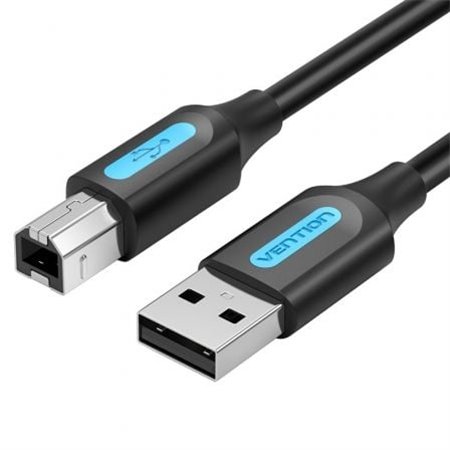 Cabo USB 2.0 Impressora Vention COQBI/ USB Tipo-B Macho - USB Macho/ 480Mbps/ 3m/ Preto