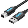 Cabo USB 2.0 Impressora Vention COQBI/ USB Tipo-B Macho - USB Macho/ 480Mbps/ 3m/ Preto