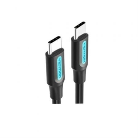 Cabo USB 2.0 Tipo-C Vention COSBF/ USB Tipo-C Macho - USB Tipo-C Macho/ Até 60W/ 480Mbps/ 1m/ Preto