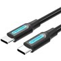 Cabo USB 2.0 Tipo-C Vention COSBI/ USB Tipo-C Macho - USB Tipo-C Macho/ Até 60W/ 480Mbps/ 3m/ Preto