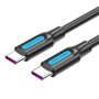 Cabo USB 2.0 Tipo-C Vention COTBH USB Tipo-C Macho - USB Tipo-C Macho/ Até 100W/ 480Mbps/ 2m/ Preto