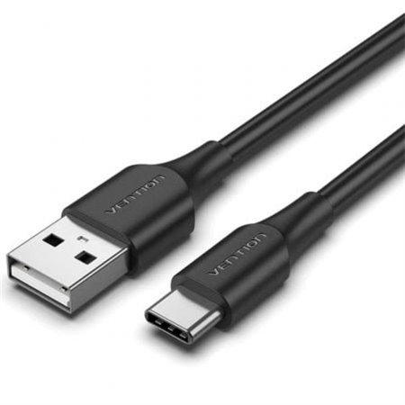 Cabo USB Tipo-C Vention CTHBC/ USB Tipo-C Macho - USB Macho/ Até 60W/ 480Mbps/ 25cm/ Preto