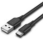 Cabo USB Tipo-C Vention CTHBC/ USB Tipo-C Macho - USB Macho/ Até 60W/ 480Mbps/ 25cm/ Preto