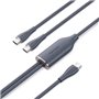 Cabo USB Tipo-C Vention CTMBG/ USB Tipo-C Macho - 2 x USB Tipo-C Macho/ Até 100W/ 480Mbps/ 1.5m/ Preto