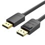 Cabo DisplayPort 1.2 4K Vention HACBF/ DisplayPort Macho - DisplayPort Macho/ 1m/ Preto