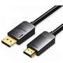 Cabo Conversor Vention HADBI/ DisplayPort Macho - HDMI Macho/ 3m/ Preto