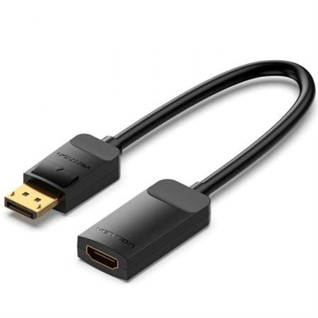 Cabo Conversor Vention HBZBB/ DisplayPort Macho - HDMI 4K Fêmea/ 15cm/ Preto