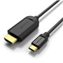 Cabo Conversor HDMI 1.4 4K Vention CGUBF/ USB Tipo-C Macho - HDMI Macho/ 1m/ Preto