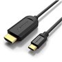 Cabo Conversor HDMI 1.4 4K Vention CGUBG/ USB Tipo-C Macho - HDMI Macho/ 1.5m/ Preto