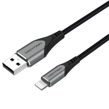 Cabo USB 2.0 Lightning Vention LABHD/ USB Macho - Lightning Macho/ Até 12W/ 480Mbps/ 50cm/ Cinza