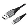 Cabo USB 2.0 Lightning Vention LABHF/ USB Macho - Lightning Macho/ Até 12W/ 480Mbps/ 1m/ Cinza