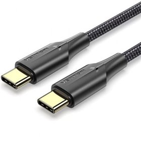 Cabo USB 2.0 Tipo-C 3A Vention TAUBF, USB Tipo-C Macho - USB Tipo-C Macho, Até 60W, 480Mbps, 1m, Preto Cabo USB 2.0 Tipo-C 3A Vention TAUBF/ USB Tipo-C Macho - USB Tipo-C Macho/ Até 60W/ 480Mbps/ 1m/ Preto