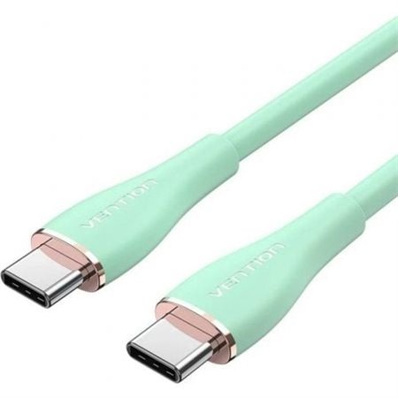 Cabo USB 2.0 Tipo-C Vention TAWGF/ USB Tipo-C Macho - USB Tipo-C Macho/ Até 100W/ 480Mbps/ 1m/ Verde