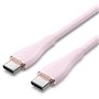 Cabo USB 2.0 Tipo-C Vention TAWPF/ USB Tipo-C Macho - USB Tipo-C Macho/ Até 100W/ 480Mbps/ 1m/ Rosa