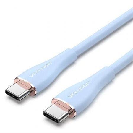 Cabo USB 2.0 Tipo-C Vention TAWSF/ USB Tipo-C Macho - USB Tipo-C Macho/ Até 100W/ 480Mbps/ 1m/ Azul