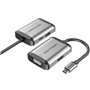 Conversor Vention TFAHB/ 1xUSB/ 1xHDMI/ 1xVGA/ 1xUSB Tipo-C PD/ 15cm/ Cinza