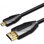 Cabo HDMI Vention VAA-D03-B100/ HDMI Macho - Micro HDMI Macho/ 1m/ Preto