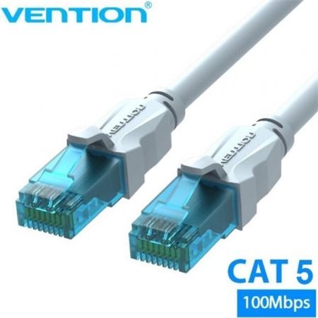 Cabo de Rede RJ45 UTP Vention VAP-A10-S1500 Cat.5e/ 15m/ Azul e Branco