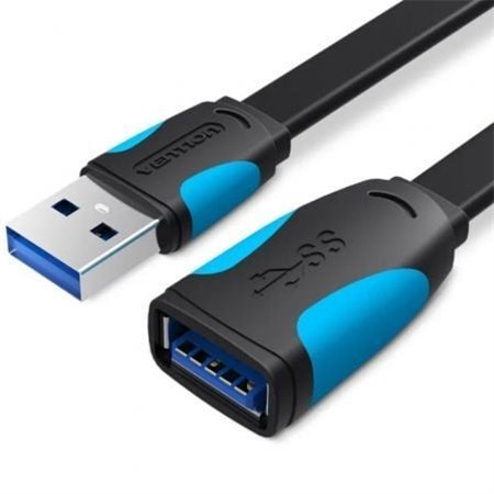 Extensão USB 3.0 Vention VAS-A13-B100/ USB Macho - USB Fêmea/ 5Gbps/ 1m/ Preto e Azul