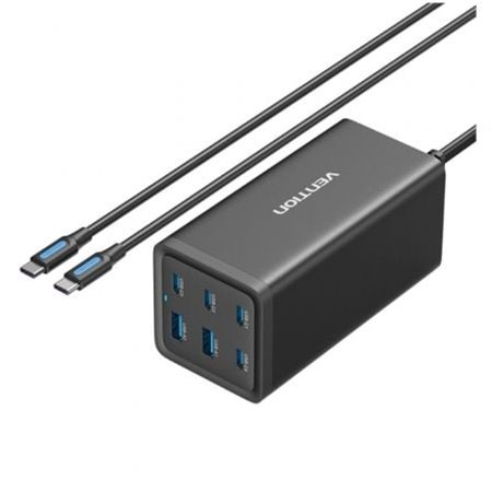 Carregador de Parede Vention FENB0-EU/ 4xUSB Tipo-C/ 2xUSB/ 200W