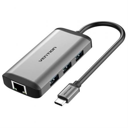 Docking USB Tipo-C Vention CNCHB/ 1xHDMI/ 3xUSB/ 1xUSB Tipo-C PD/ 1xRJ45/ Cinza