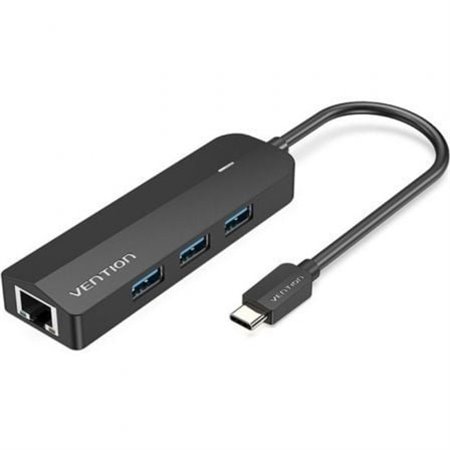 Docking USB Tipo-C Vention TGPBB/ 3xUSB/ 1xRJ45/ 1xMicro B PD/ Preto