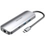 Docking USB Tipo-C Vention TOMHB/ 1xHDMI/ 2xUSB/ 1xUSB Tipo-C/ 1xUSB Tipo-C PD/ 1xRJ45/ 1xLeitor Placas SD e MicroSD/ Jack 3.5/ 