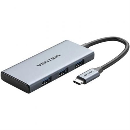 Docking USB Tipo-C Vention TOOHB/ 1xHDMI/ 3xUSB/ 1xLeitor Placas SD e MicroSD/ Cinza