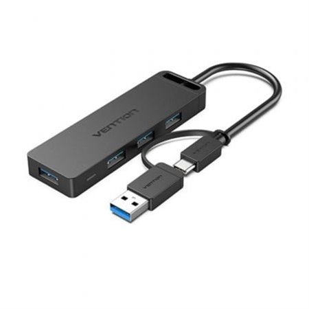 Hub USB 3.0 e Tipo-C Vention CHTBB/ 4xUSB/ USB Tipo-C PD