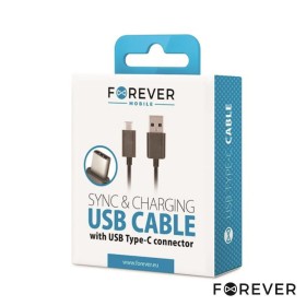Cabo USB-C 2.0 Macho / USB-A Macho 1M Preto Forever Cabo USB-C 2.0 Macho / USB-A Macho 1M Preto Forever
