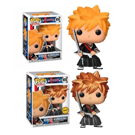 Animação Funko pop Bleach Ichigo com opção de perseguição metálica 75508