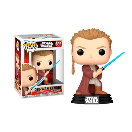 Funko pop star wars a ameaça fantasma obi wan young 76018