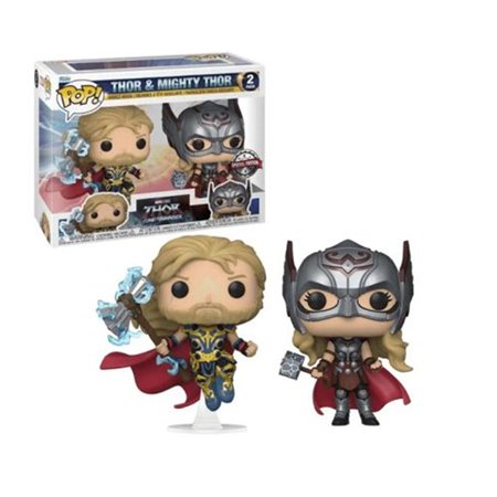 Pacote 2 funkos funko pop maravilha thor amor e trovão thor e migthy thor 63176