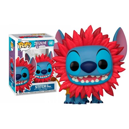 Fantasia Funko pop Disney Stitch Rei Leão Simba 75164