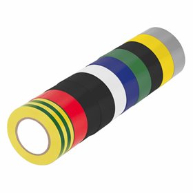 Conjunto 10 Rolos Fita Isoladora Multicor 19Mm 18M Conjunto 10 Rolos Fita Isoladora Multicor 19Mm 18M