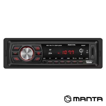 Auto-Rádio MP3 4X10W c/ FM/BT/SD/AUX/USB Manta