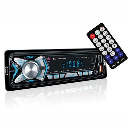 Auto-Rádio Bluetooth/MP3/AUX/FM c/ Controlo Remoto